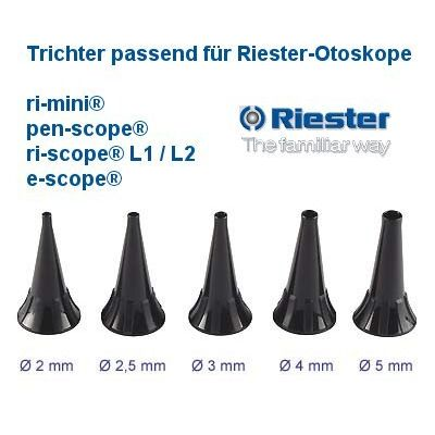Dauergebrauchs-Ohrtrichter, Ø 2,5 mm für Otoskope ri-scope® L1/L2 und e-scope®
