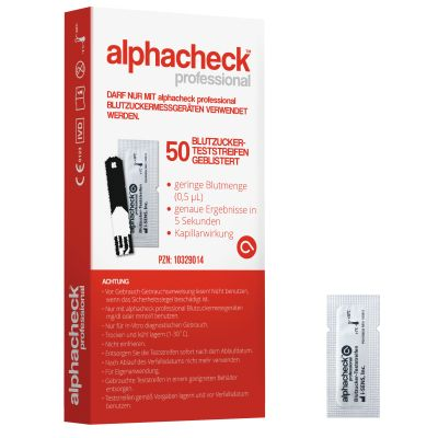 alphacheck professional Teststreifen - geblistert, 50 Stück