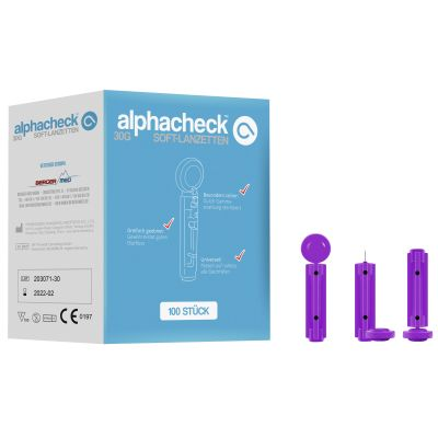 alphacheck soft Lanzetten 30G, 100 Stück