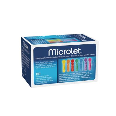 MICROLET® Lanzetten, farbig, 100 Stück 