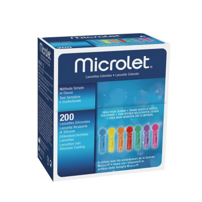 MICROLET® Lanzetten, farbig, 200 Stück